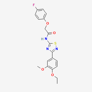 molecular formula C19H18FN3O4S B11318768 N-[3-(4-ethoxy-3-methoxyphenyl)-1,2,4-thiadiazol-5-yl]-2-(4-fluorophenoxy)acetamide 