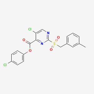 4-Chlorophenyl 5-chloro-2-[(3-methylbenzyl)sulfonyl]pyrimidine-4-carboxylate