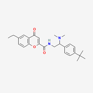 molecular formula C26H32N2O3 B11318827 N-[2-(4-tert-butylphenyl)-2-(dimethylamino)ethyl]-6-ethyl-4-oxo-4H-chromene-2-carboxamide 