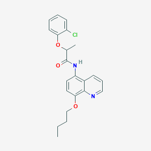 molecular formula C22H23ClN2O3 B11318836 N-(8-butoxyquinolin-5-yl)-2-(2-chlorophenoxy)propanamide 