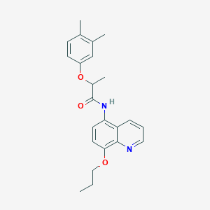 2-(3,4-dimethylphenoxy)-N-(8-propoxyquinolin-5-yl)propanamide