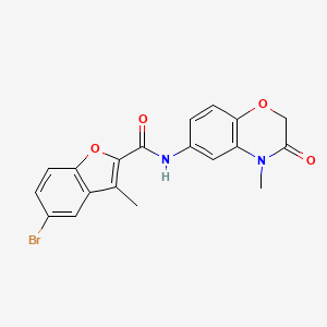 5-bromo-3-methyl-N-(4-methyl-3-oxo-3,4-dihydro-2H-1,4-benzoxazin-6-yl)-1-benzofuran-2-carboxamide