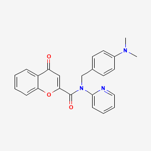 N-[4-(dimethylamino)benzyl]-4-oxo-N-(pyridin-2-yl)-4H-chromene-2-carboxamide