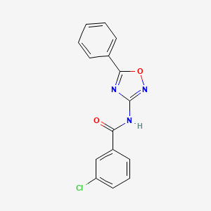 molecular formula C15H10ClN3O2 B11318889 3-chloro-N-(5-phenyl-1,2,4-oxadiazol-3-yl)benzamide 