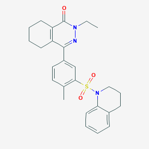 molecular formula C26H29N3O3S B11318892 4-[3-(3,4-dihydroquinolin-1(2H)-ylsulfonyl)-4-methylphenyl]-2-ethyl-5,6,7,8-tetrahydrophthalazin-1(2H)-one 