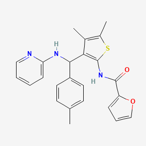 N-{4,5-dimethyl-3-[(4-methylphenyl)(pyridin-2-ylamino)methyl]thiophen-2-yl}furan-2-carboxamide