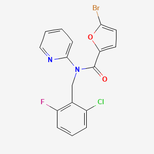 molecular formula C17H11BrClFN2O2 B11318900 5-bromo-N-(2-chloro-6-fluorobenzyl)-N-(pyridin-2-yl)furan-2-carboxamide 