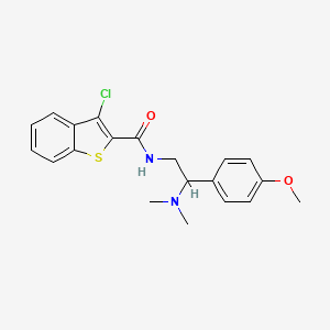 molecular formula C20H21ClN2O2S B11318905 3-chloro-N-[2-(dimethylamino)-2-(4-methoxyphenyl)ethyl]-1-benzothiophene-2-carboxamide 