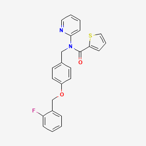 N-{4-[(2-fluorobenzyl)oxy]benzyl}-N-(pyridin-2-yl)thiophene-2-carboxamide