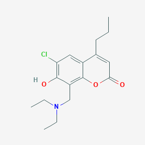 molecular formula C17H22ClNO3 B11318922 6-Chloro-8-(diethylaminomethyl)-7-hydroxy-4-propylchromen-2-one 