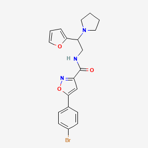 5-(4-bromophenyl)-N-[2-(furan-2-yl)-2-(pyrrolidin-1-yl)ethyl]-1,2-oxazole-3-carboxamide