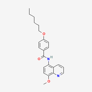 molecular formula C23H26N2O3 B11318961 4-(hexyloxy)-N-(8-methoxyquinolin-5-yl)benzamide 