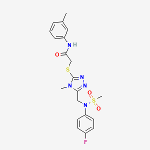 2-[(5-{[(4-fluorophenyl)(methylsulfonyl)amino]methyl}-4-methyl-4H-1,2,4-triazol-3-yl)sulfanyl]-N-(3-methylphenyl)acetamide