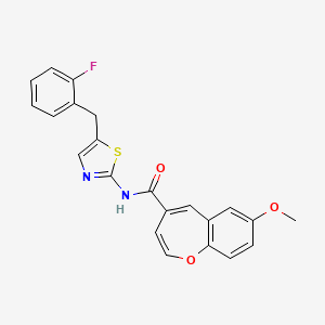 N-[5-(2-fluorobenzyl)-1,3-thiazol-2-yl]-7-methoxy-1-benzoxepine-4-carboxamide