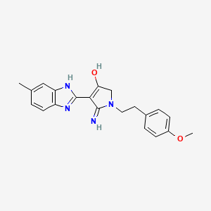 5-Amino-1-[2-(4-methoxyphenyl)ethyl]-4-(6-methyl-1H-1,3-benzodiazol-2-YL)-2,3-dihydro-1H-pyrrol-3-one