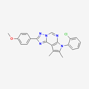 4-[7-(2-Chlorophenyl)-8,9-dimethyl-7H-pyrrolo[3,2-E][1,2,4]triazolo[1,5-C]pyrimidin-2-YL]phenyl methyl ether