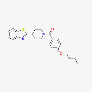 (4-(Benzo[d]thiazol-2-yl)piperidin-1-yl)(4-(pentyloxy)phenyl)methanone