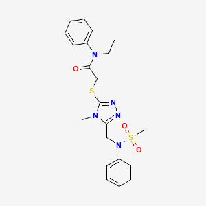 N-ethyl-2-[(4-methyl-5-{[(methylsulfonyl)(phenyl)amino]methyl}-4H-1,2,4-triazol-3-yl)sulfanyl]-N-phenylacetamide