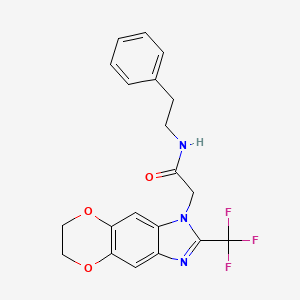 N-(2-phenylethyl)-2-[2-(trifluoromethyl)-6,7-dihydro-1H-[1,4]dioxino[2,3-f]benzimidazol-1-yl]acetamide