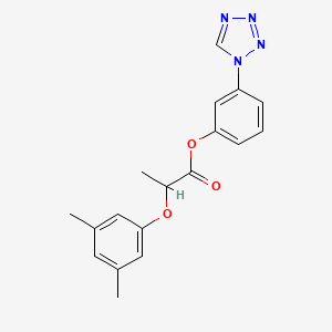 molecular formula C18H18N4O3 B11319109 3-(1H-tetrazol-1-yl)phenyl 2-(3,5-dimethylphenoxy)propanoate 