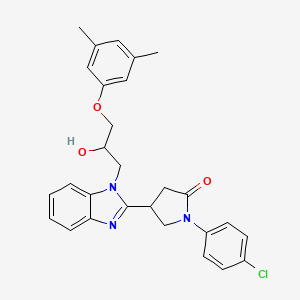 1-(4-chlorophenyl)-4-{1-[3-(3,5-dimethylphenoxy)-2-hydroxypropyl]-1H-benzimidazol-2-yl}pyrrolidin-2-one