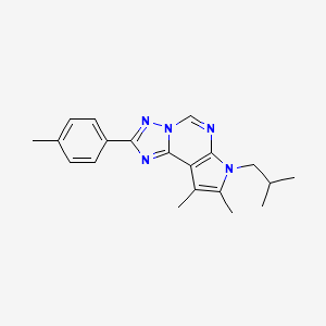 molecular formula C20H23N5 B11319146 7-isobutyl-8,9-dimethyl-2-(4-methylphenyl)-7H-pyrrolo[3,2-e][1,2,4]triazolo[1,5-c]pyrimidine 