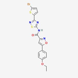 molecular formula C18H13BrN4O3S2 B11319179 N-[3-(5-bromothiophen-2-yl)-1,2,4-thiadiazol-5-yl]-5-(4-ethoxyphenyl)-1,2-oxazole-3-carboxamide 