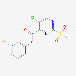 3-Bromophenyl 5-chloro-2-(methylsulfonyl)pyrimidine-4-carboxylate