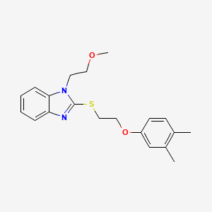 2-{[2-(3,4-dimethylphenoxy)ethyl]sulfanyl}-1-(2-methoxyethyl)-1H-benzimidazole