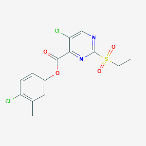 4-Chloro-3-methylphenyl 5-chloro-2-(ethylsulfonyl)pyrimidine-4-carboxylate