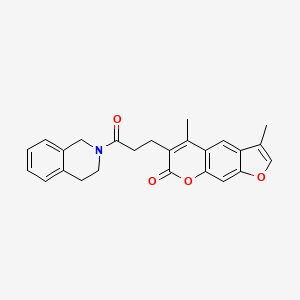 6-[3-(3,4-dihydroisoquinolin-2(1H)-yl)-3-oxopropyl]-3,5-dimethyl-7H-furo[3,2-g]chromen-7-one