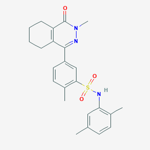 N-(2,5-dimethylphenyl)-2-methyl-5-(3-methyl-4-oxo-3,4,5,6,7,8-hexahydrophthalazin-1-yl)benzenesulfonamide