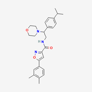 5-(3,4-Dimethylphenyl)-N-[2-(morpholin-4-YL)-2-[4-(propan-2-YL)phenyl]ethyl]-1,2-oxazole-3-carboxamide