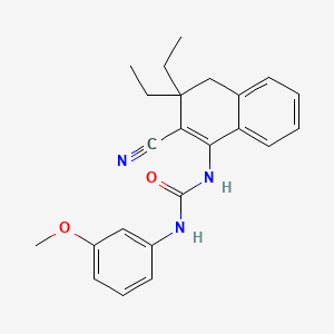 1-(2-Cyano-3,3-diethyl-3,4-dihydronaphthalen-1-yl)-3-(3-methoxyphenyl)urea