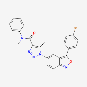 molecular formula C24H18BrN5O2 B11319266 1-[3-(4-bromophenyl)-2,1-benzoxazol-5-yl]-N,5-dimethyl-N-phenyl-1H-1,2,3-triazole-4-carboxamide 