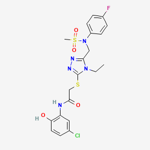 N-(5-chloro-2-hydroxyphenyl)-2-[(4-ethyl-5-{[(4-fluorophenyl)(methylsulfonyl)amino]methyl}-4H-1,2,4-triazol-3-yl)sulfanyl]acetamide