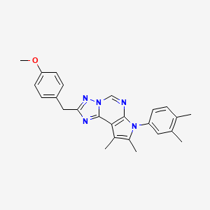 4-{[7-(3,4-Dimethylphenyl)-8,9-dimethyl-7H-pyrrolo[3,2-E][1,2,4]triazolo[1,5-C]pyrimidin-2-YL]methyl}phenyl methyl ether