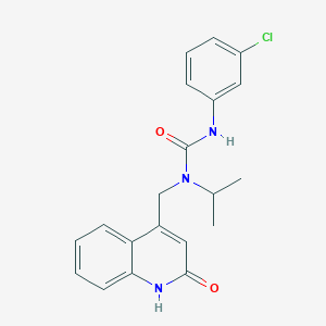 3-(3-Chlorophenyl)-1-[(2-oxo-1,2-dihydroquinolin-4-yl)methyl]-1-propan-2-ylurea