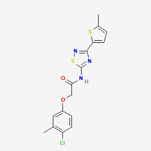 2-(4-chloro-3-methylphenoxy)-N-[3-(5-methylthiophen-2-yl)-1,2,4-thiadiazol-5-yl]acetamide