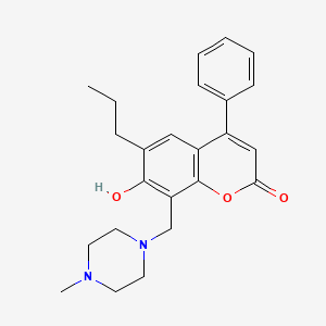 7-hydroxy-8-[(4-methylpiperazin-1-yl)methyl]-4-phenyl-6-propyl-2H-chromen-2-one