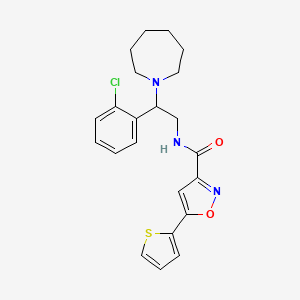 N-[2-(azepan-1-yl)-2-(2-chlorophenyl)ethyl]-5-(thiophen-2-yl)-1,2-oxazole-3-carboxamide