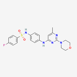 4-fluoro-N-(4-((6-methyl-2-morpholinopyrimidin-4-yl)amino)phenyl)benzenesulfonamide