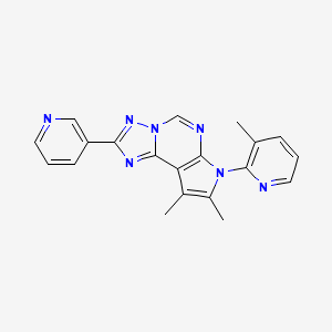 8,9-Dimethyl-7-(3-methyl-2-pyridyl)-2-(3-pyridyl)-7H-pyrrolo[3,2-E][1,2,4]triazolo[1,5-C]pyrimidine