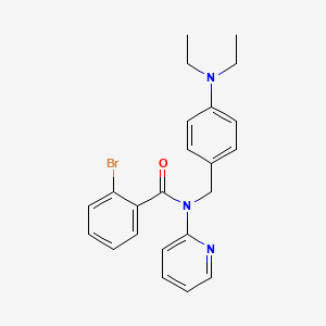 molecular formula C23H24BrN3O B11319382 2-bromo-N-[4-(diethylamino)benzyl]-N-(pyridin-2-yl)benzamide 