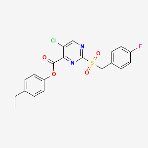 4-Ethylphenyl 5-chloro-2-[(4-fluorobenzyl)sulfonyl]pyrimidine-4-carboxylate