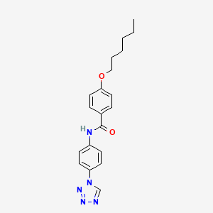 4-(hexyloxy)-N-[4-(1H-tetrazol-1-yl)phenyl]benzamide