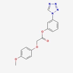 molecular formula C16H14N4O4 B11319415 3-(1H-tetrazol-1-yl)phenyl (4-methoxyphenoxy)acetate 