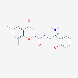 molecular formula C23H26N2O4 B11319430 N-[2-(dimethylamino)-2-(2-methoxyphenyl)ethyl]-6,8-dimethyl-4-oxo-4H-chromene-2-carboxamide 