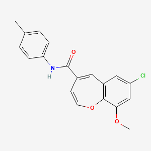 7-chloro-9-methoxy-N-(4-methylphenyl)-1-benzoxepine-4-carboxamide