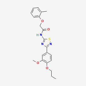 N-[3-(3-methoxy-4-propoxyphenyl)-1,2,4-thiadiazol-5-yl]-2-(2-methylphenoxy)acetamide